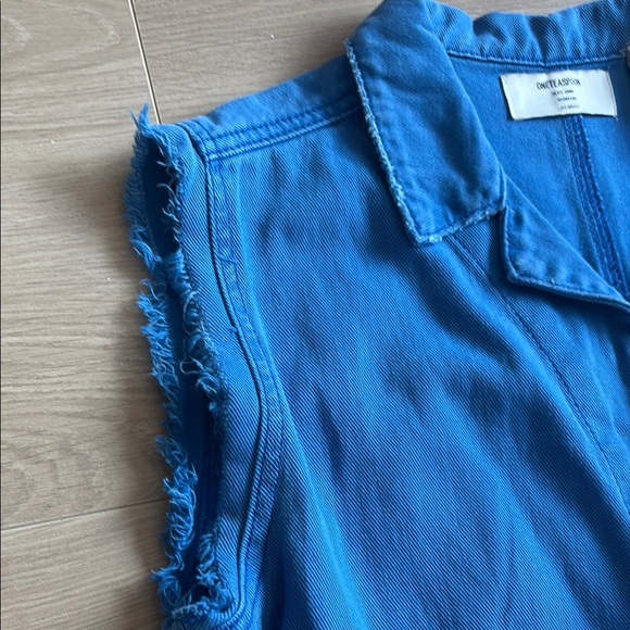 One Teaspoon WORN OUT HENDRIXE PALISADES OVERALL Sleeveless Denim Romper - Picture 6 of 10